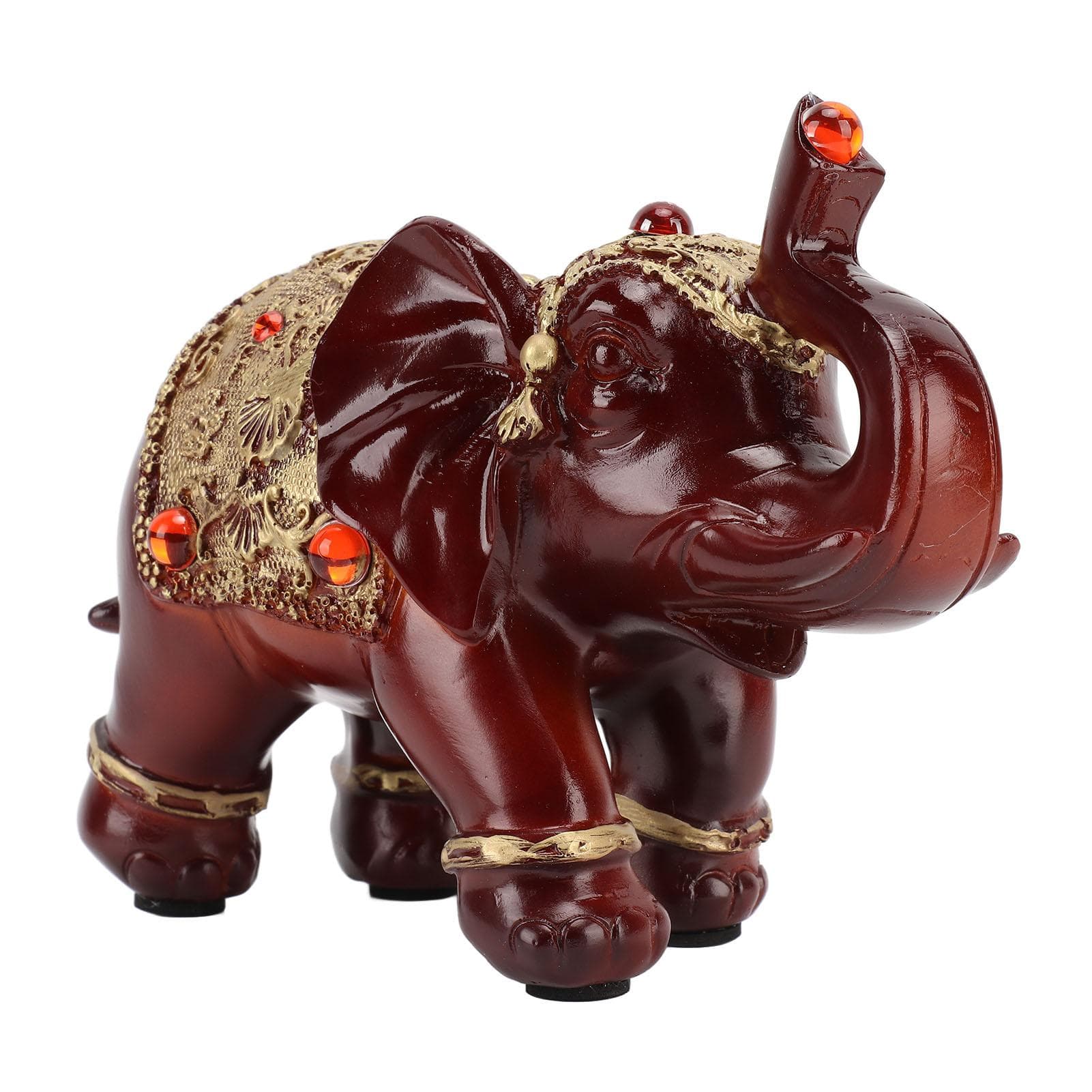 Elephant Statue Durable Resin Cute Elegant Attract Wealth Round Corner Elephant Decor for Home