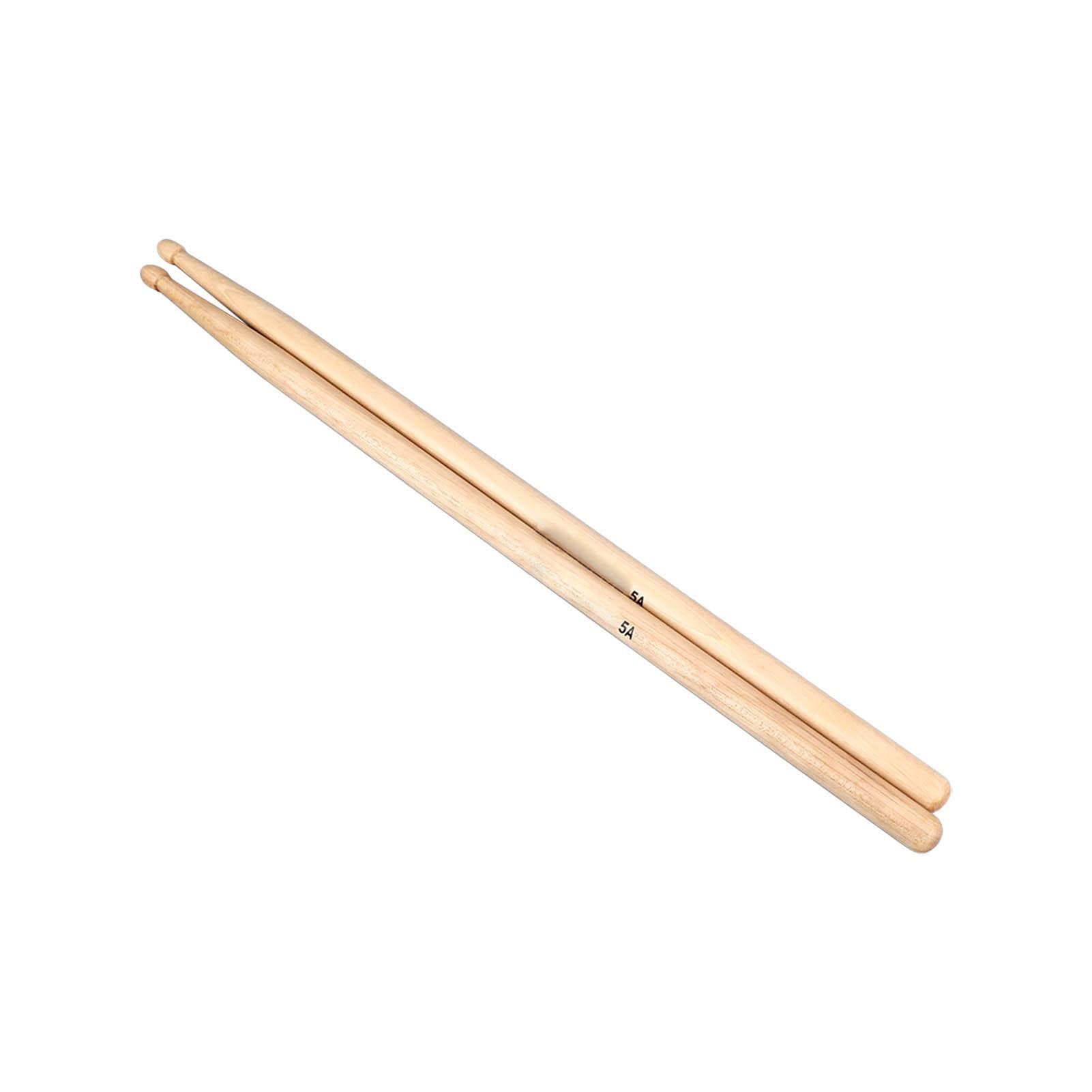 2Pcs 5A Drumsticks Wood Comfortable Grip Professional Drum Sticks for Frame Drums Military Drums
