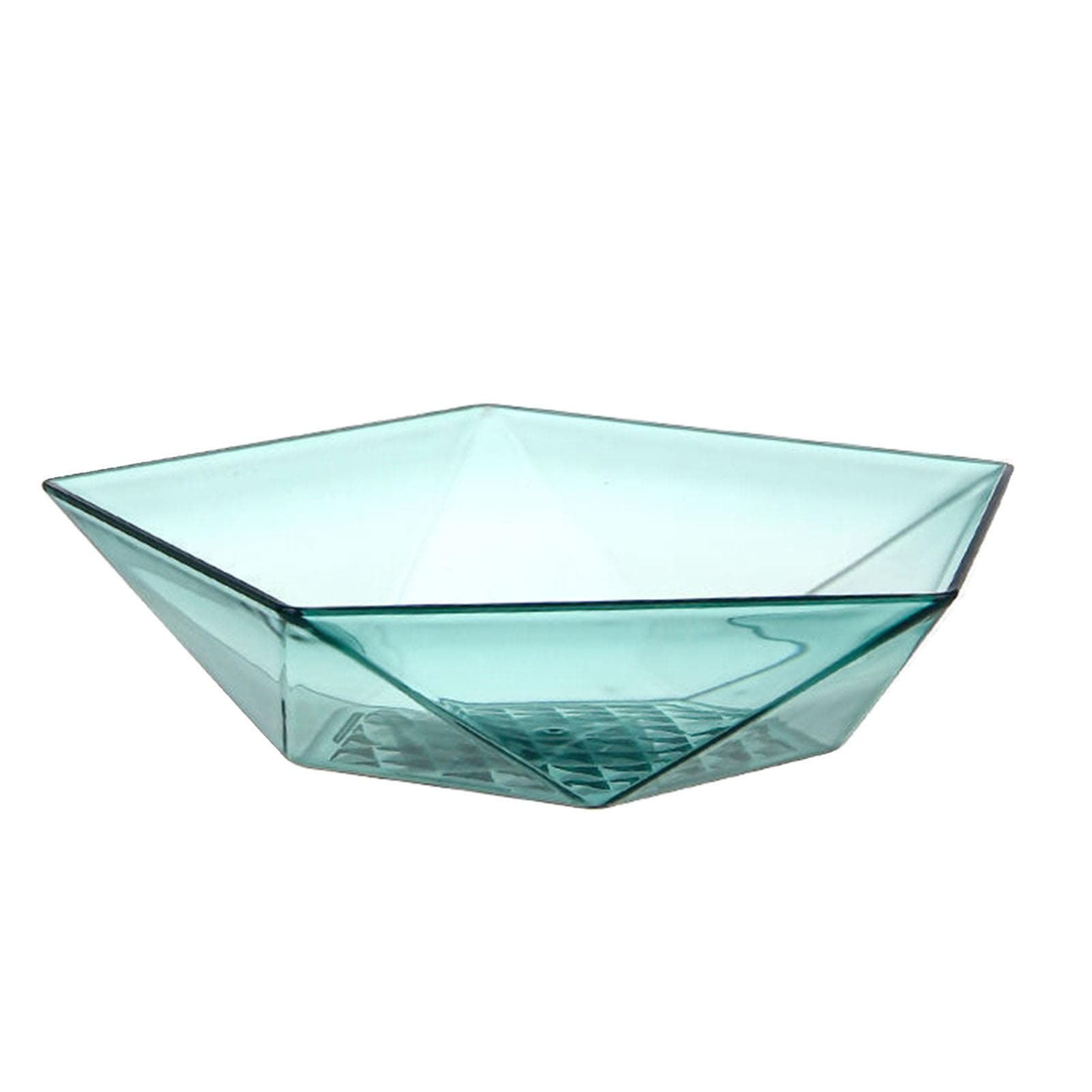 Fruit Bowl Large Capacity Geometric Unbreakable Plastic Snacks Salad Serving Bowls Trays for Home Lake Blue