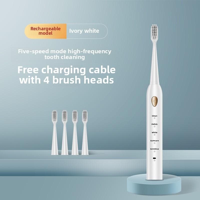 Soft-bristled Toothbrush, Tooth Flusher, Rechargeable, Fully Automatic, Universal Electric Toothbrush for Adults and Children, Ultrasonic.