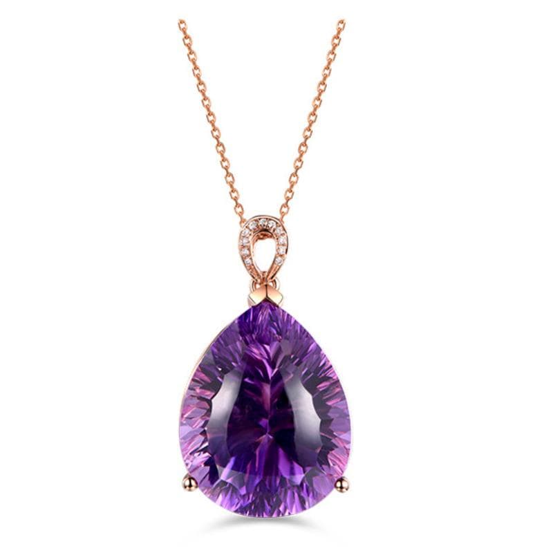 Bella Box Luxury Drop Shaped Large Pendant Women's Fashion Clavicle Chain Fine Jewelry New Trendy