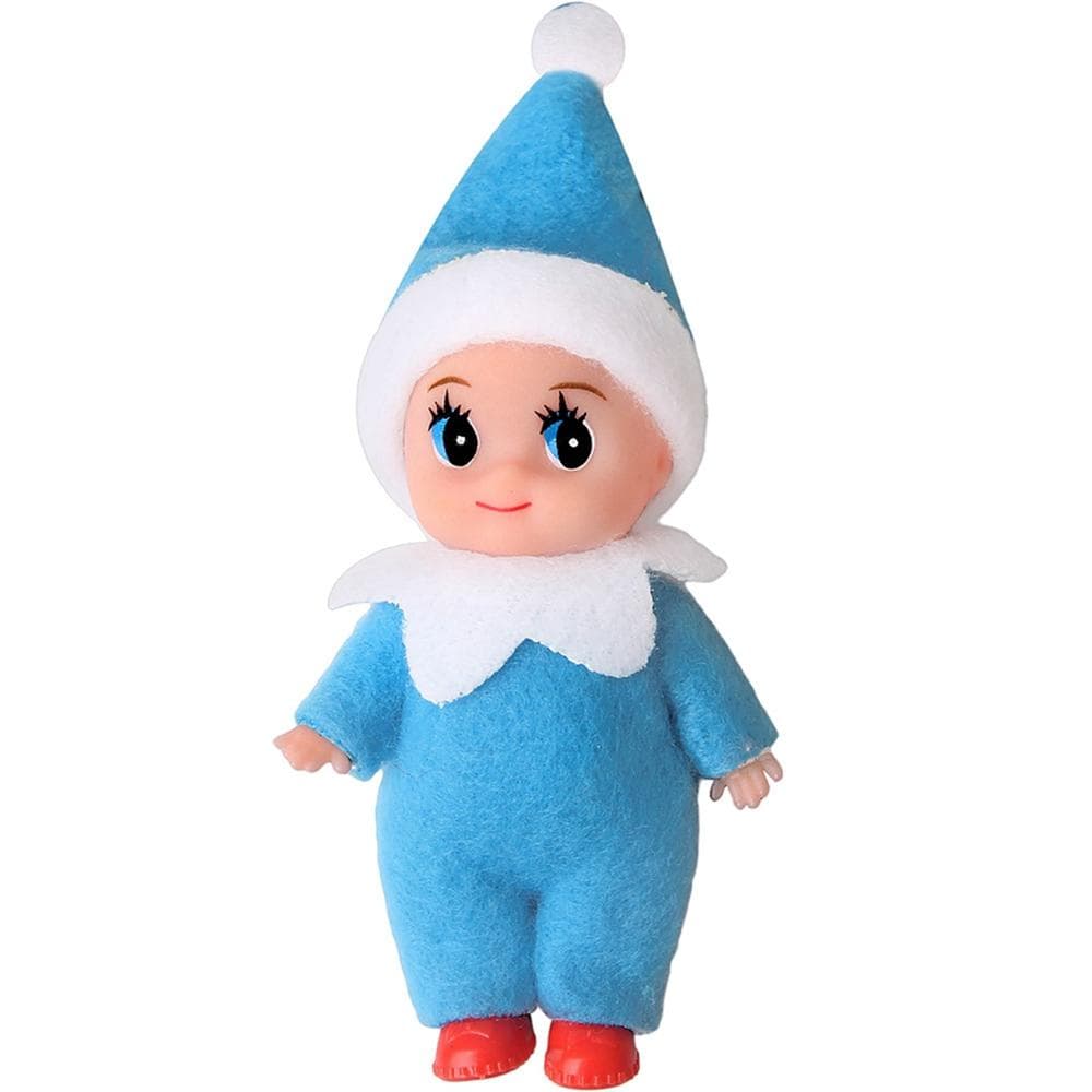Christmas Decoration Baby Elf Doll 8cm Mini Figurines Cute Standing Ornament for Home Decor Tabletop Shelf Store Display Windows