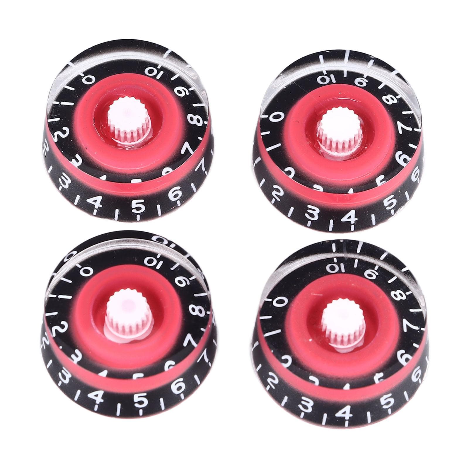 4Pcs Electric Guitar Knob Set Acrylic Volume Tone Control Guitar Control Knob Replacement for LP red