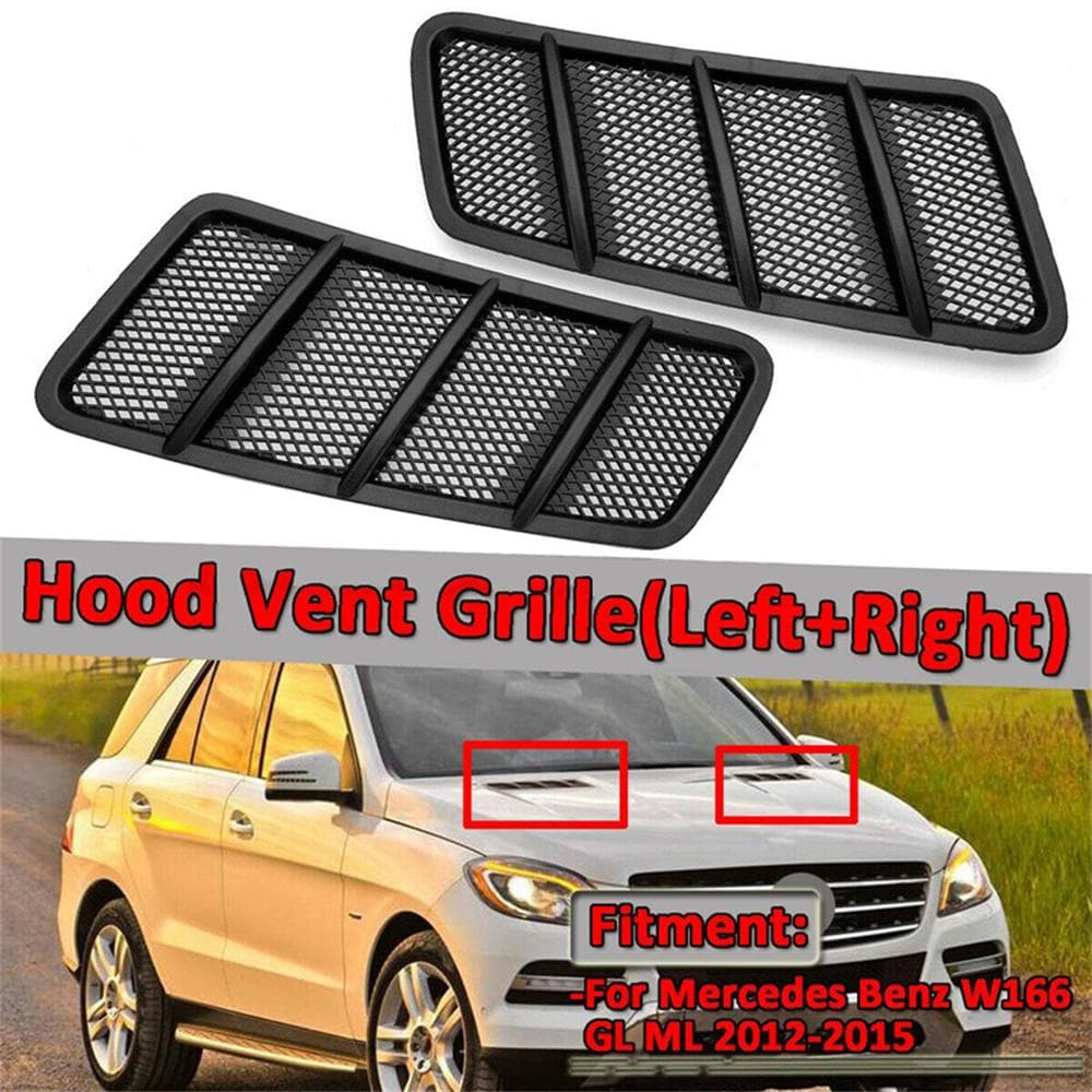 2pcs Front Hood Air Vent Grille Cover LH & RH For Mercedes W166 ML GL 2012-2015