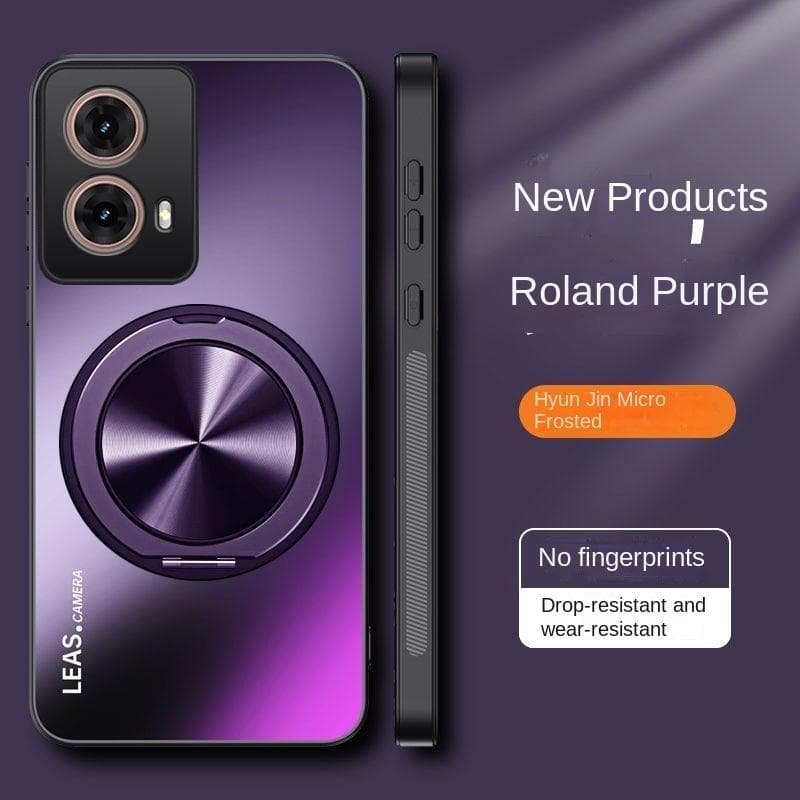 For Motorola Moto Edge 50 40 30 Neo Case Hard Matte With Ring Stand Magnetic Protective Back Cover For Moto edge 50Pro Ultra Fusion For Edge 30 purple