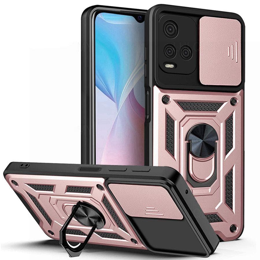 Camera Protection Phone Armor Case For Vivo Y28 V29E 5G V30 V40 SE V27 Y31 V25 Y18 Y53S Y33 Y29 Y04 Y21 Y03 Y19S Y27 Y16 Y38 ShockProof Silicone Cover Vivo V27e Rose