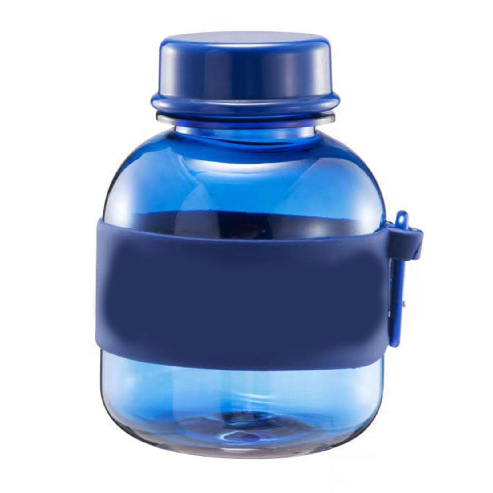 Cute Water Bottle Cartoon Design PC 350ml Capacity Reusable Drinking Water Bottl with Carabiner for Blue