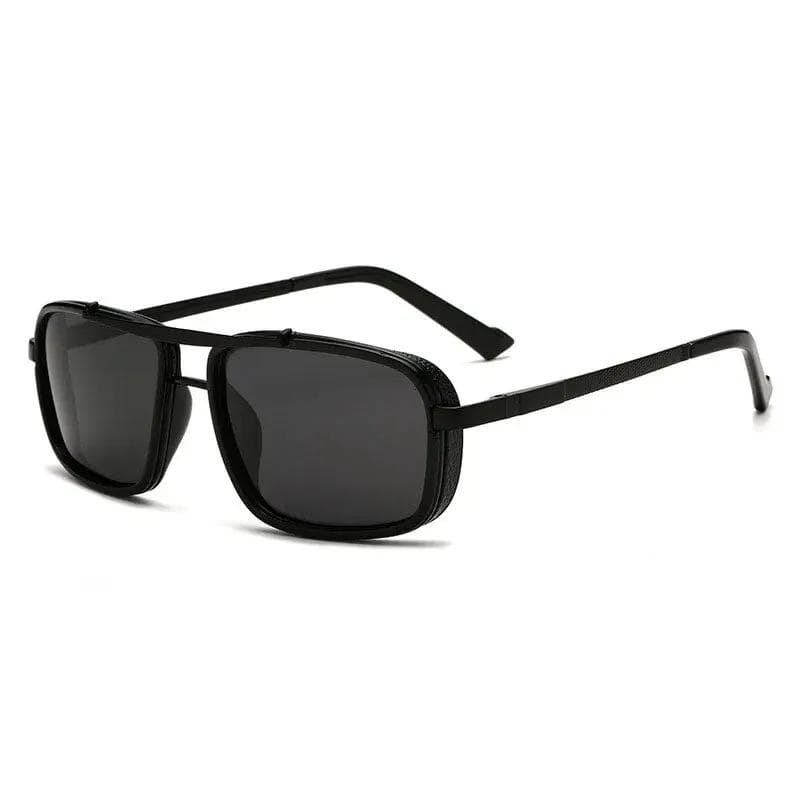 Men Punk Sunglasses Vintage Steampunk Square Sun Glasses UV400 Protection Male Driving Goggles Summer Travel Shades