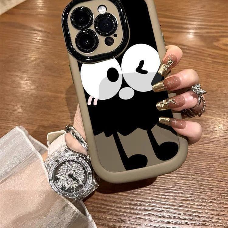 Puff Big-eyed Coal Balls Are Suitable for IPhone14/15/11promax Mobile Phone Case OPPO/Honor 200/viv OnePlus Ace Pro