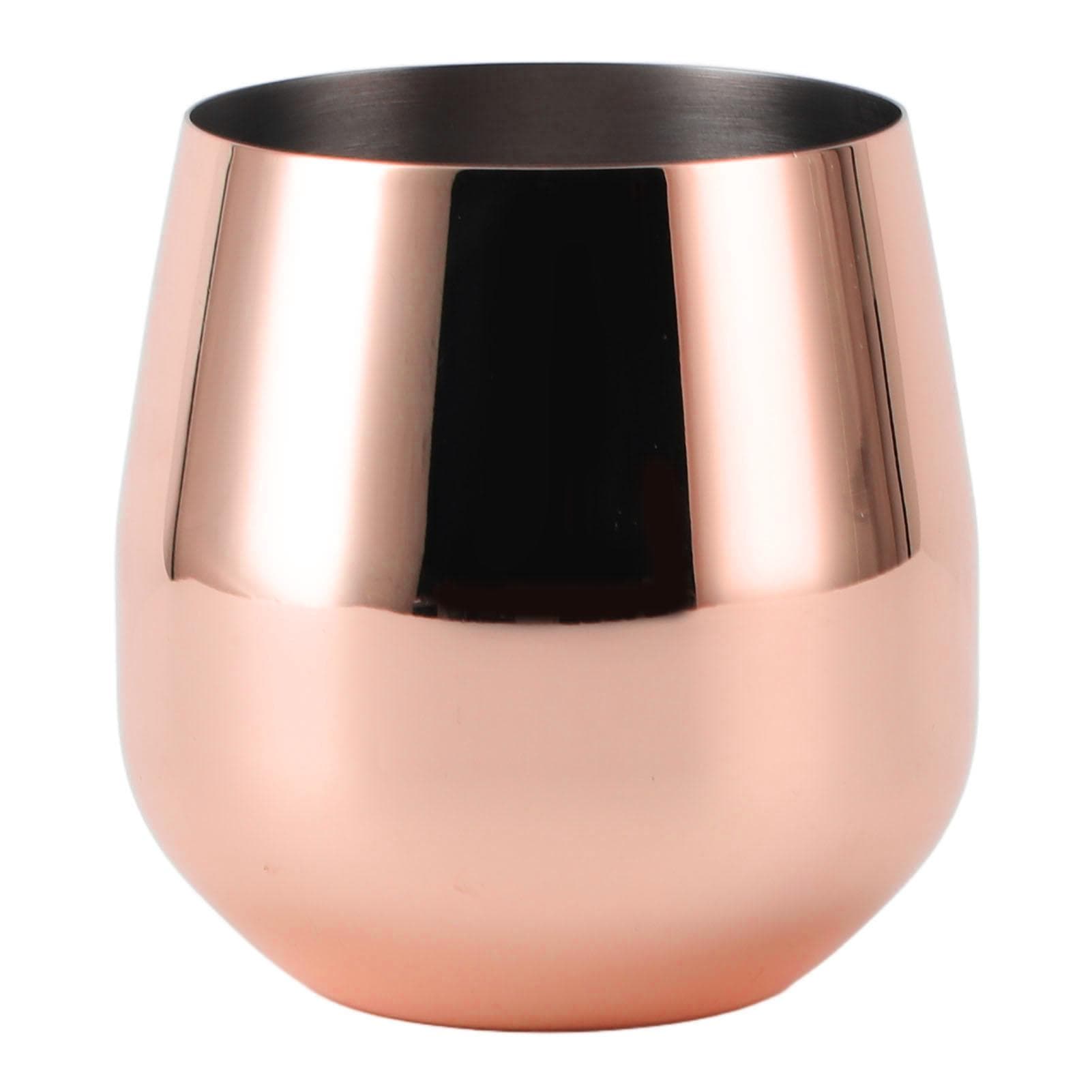 Stainless Steel Wine Glass Stemless Egg Shape 550ml Unbreakable Portable for Bar Outdoor Events