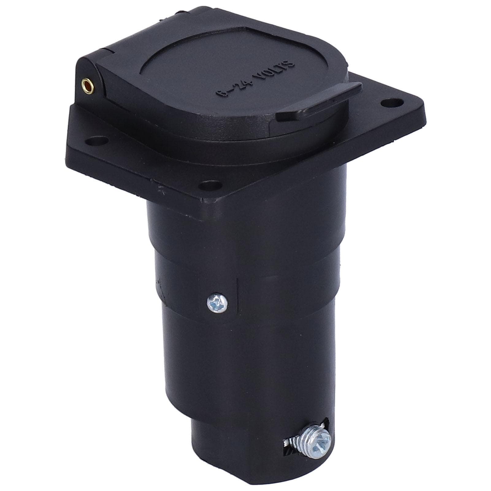 624V 7 Way Blade Connector Socket with Spring Loaded Dust Cover for Trailers Semi Trailers RVs