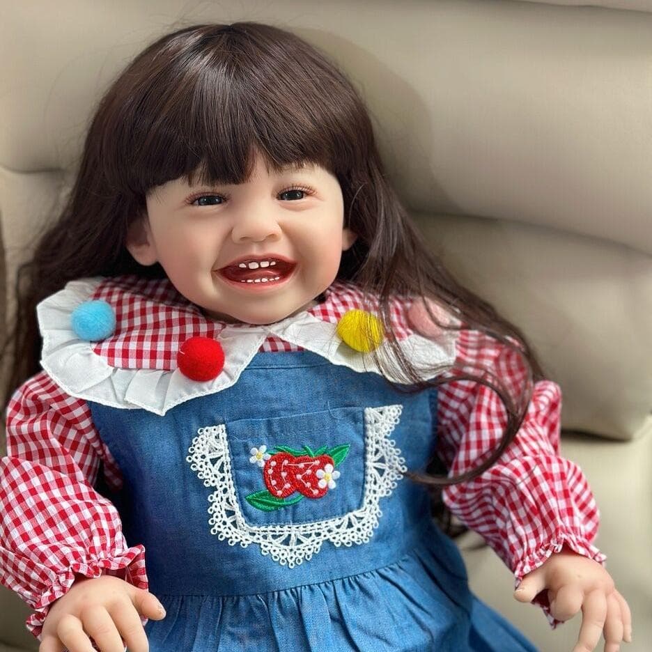 60 CM 24 Inch Soft Silicone Reborn Toddler Baby Doll For Girl Lifelike Vinyl Princess Dress Up Alive Bebe Play House same as picture