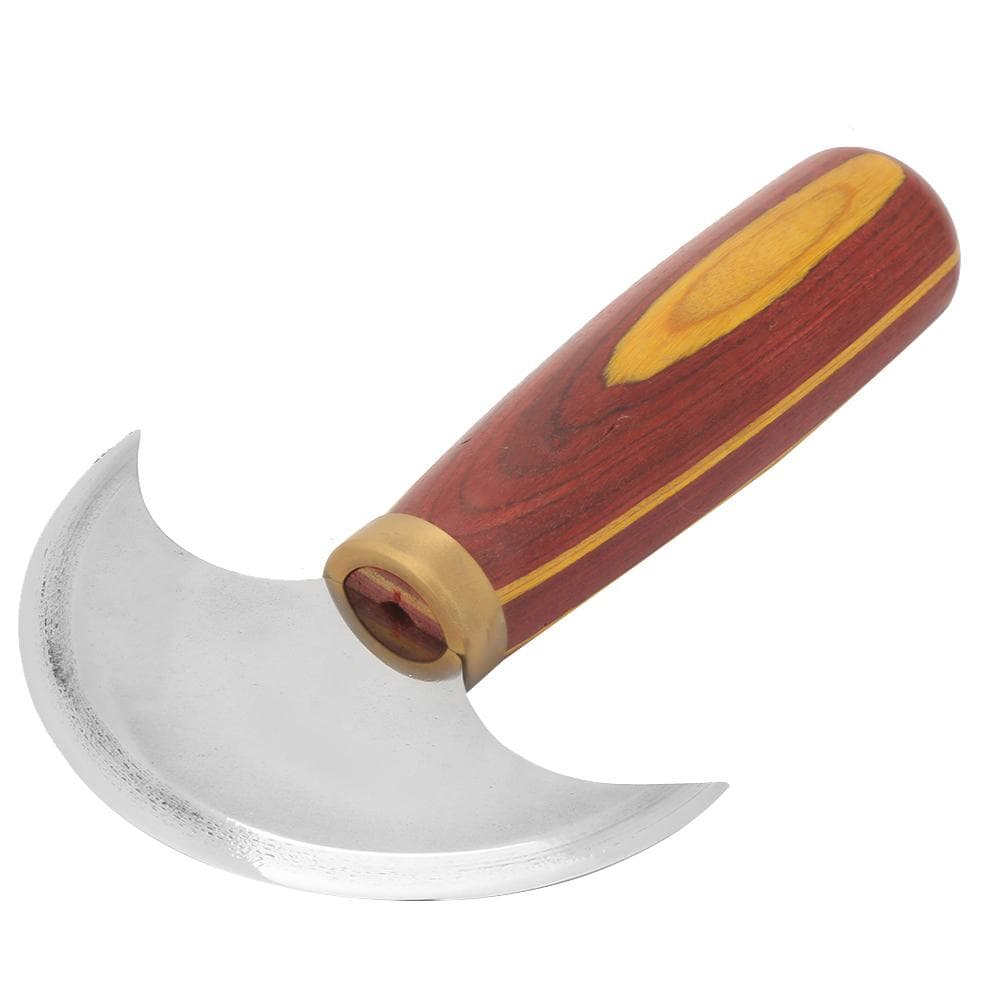 High Speed Steel DIY Leather Craft Trim Tool Leather Round Knife for Cutting, Trimming 143mm