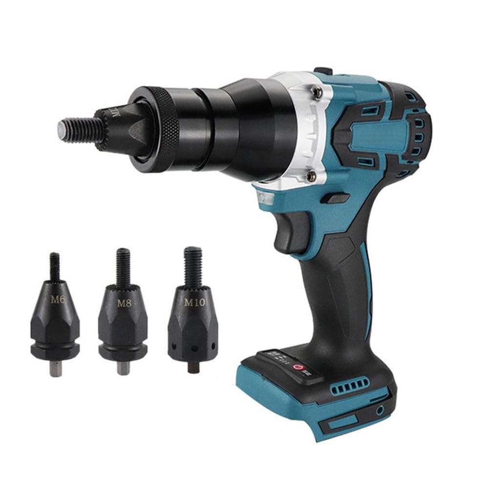 Powerful Brushless Electric Rivet Nut Machine Kit Automatic Electric Riveter Set Riveting Tool with M6M8M10 multicolour
