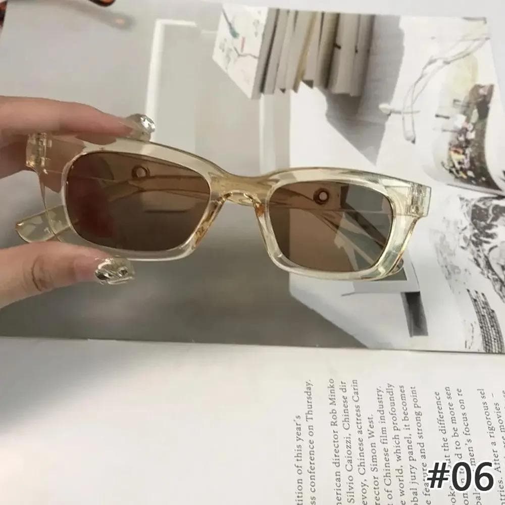 New Retro Small Square Sunglasses for Women Vintage Trendy UV400 Luxury Designer Brand Eyewear Unisex