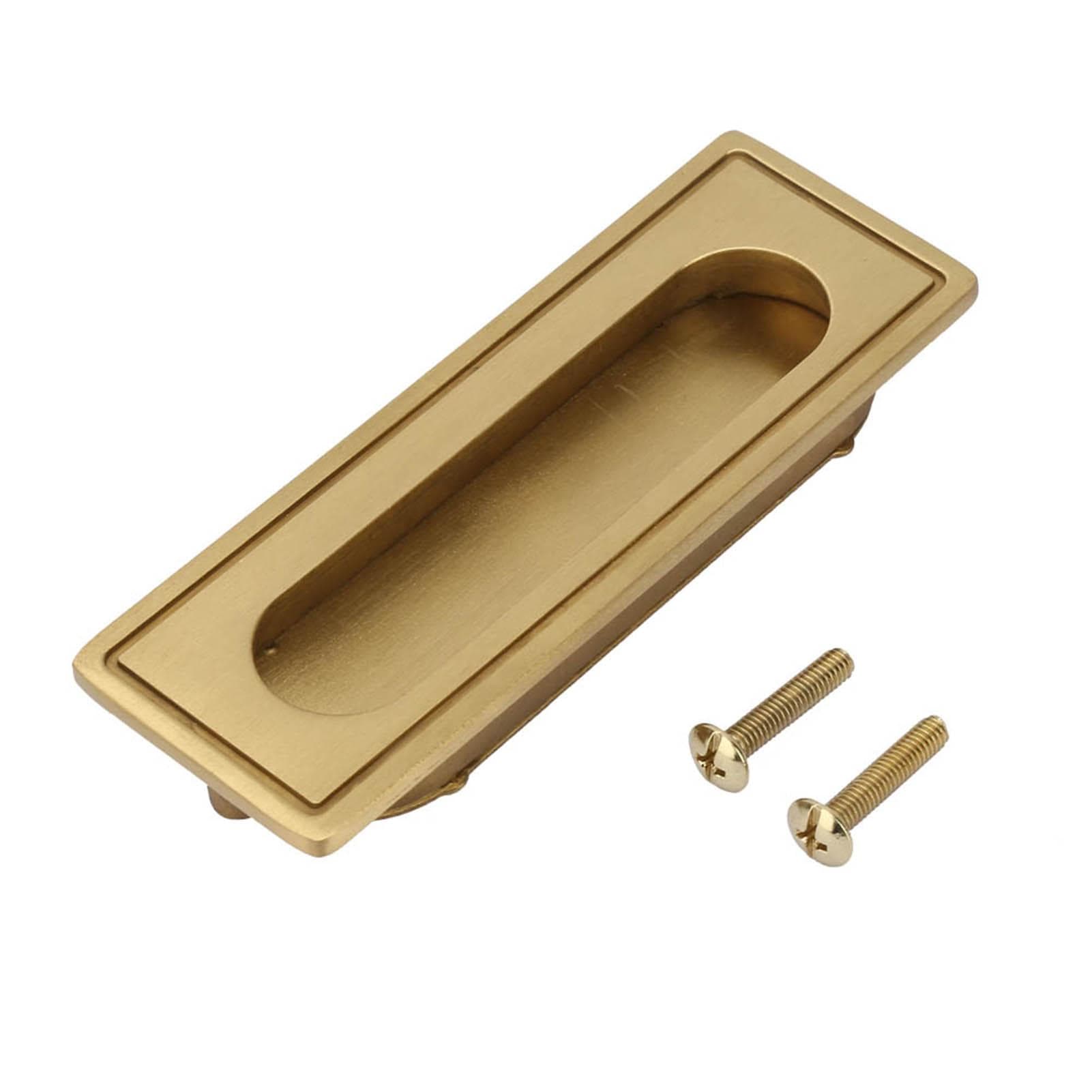 Brass Recessed Furniture Handle Kitchen Cupboard Cabinet Wardrobe Drawer Pulls