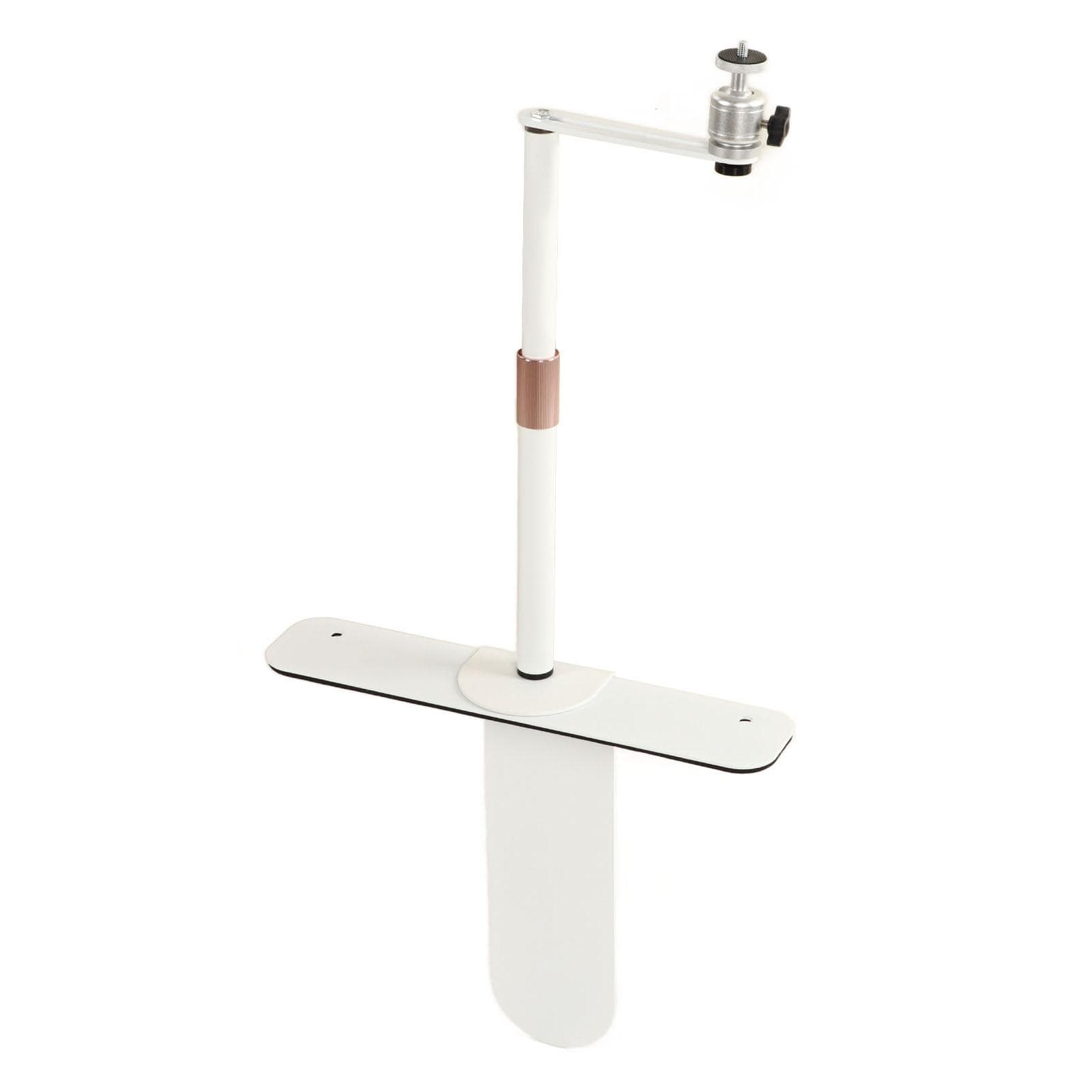 Projector Stand 24‑40CM Adjustable Angle Projector Mount Holder 14in Thread for Sofa Bedside White white