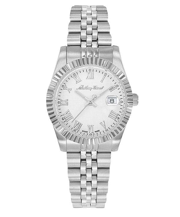 Mathey-Tissot Mathy III Roman Stainless Steel White Dial Quartz D810ABR Women's Watch white