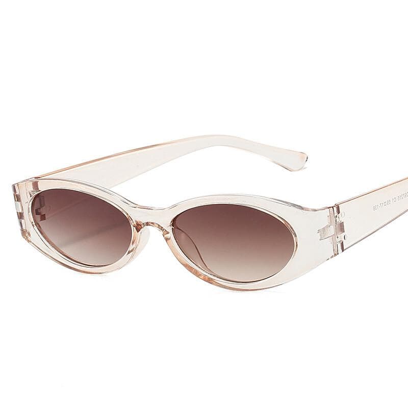 Sexy Small Oval Women Sunglasses Designer Fashion Luxury Shades Black Brown UV400 Ladies Goggle