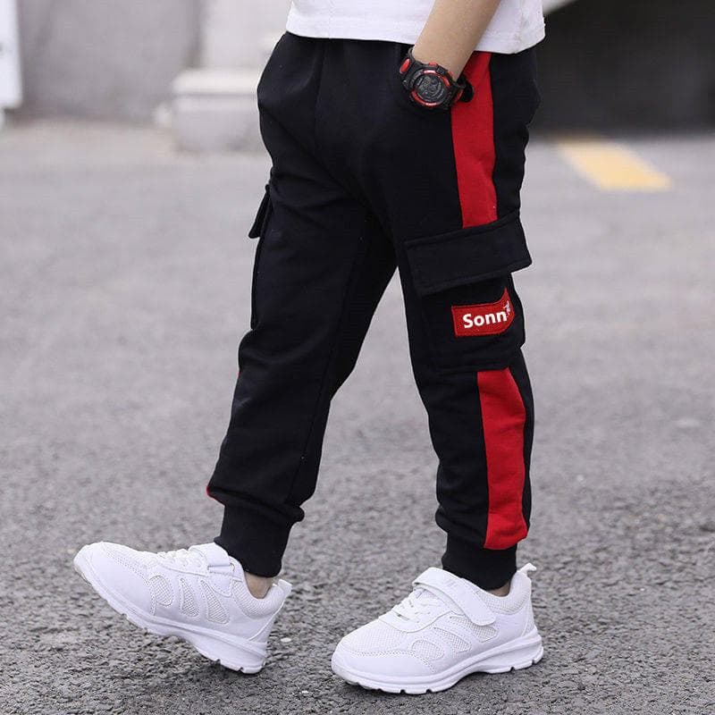 Winter Boys Pants Thicken Boys Warm Plush Kids Trousers Elastic Waist Sport Pants for Children 130