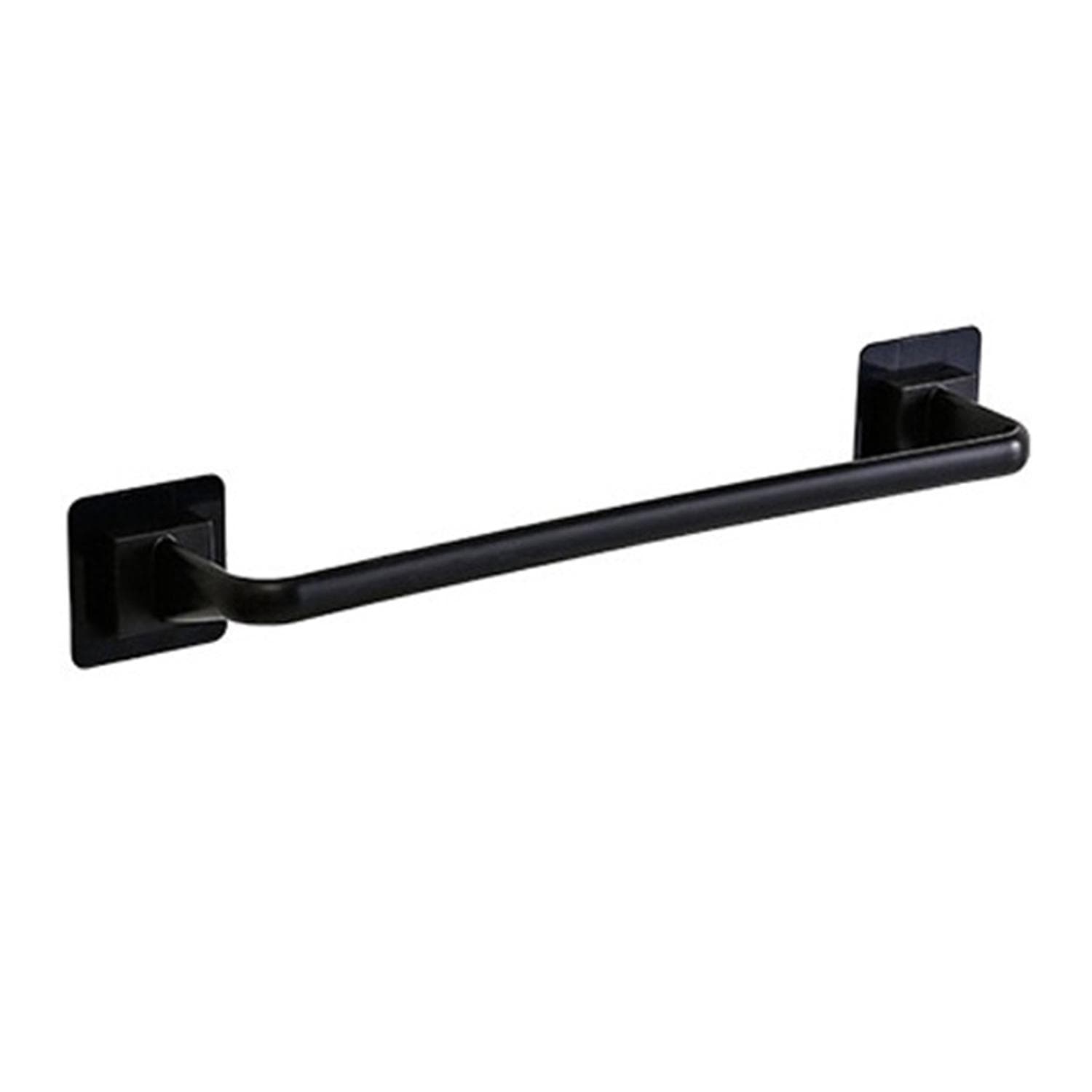 Towel Bar Bath Towel Clothes Hanger Nail-free Wall Mount Towel Rack Holder for Bathroom Kitchen Long black
