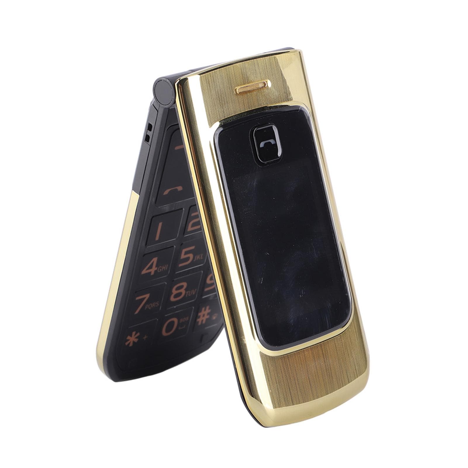 GSM 2G Flip Mobile Phone for Elderly Dual Display 4800mAh Big Button Large Volume Cell Phone for