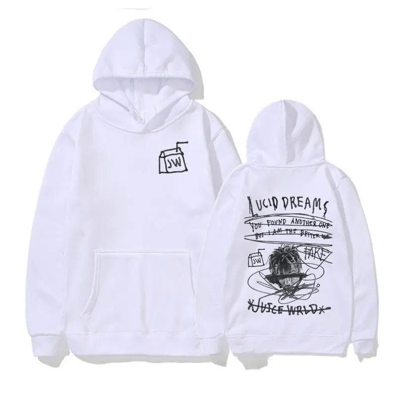 Rared JUICE WRLD-Sweat à Capuche Hoodie M white