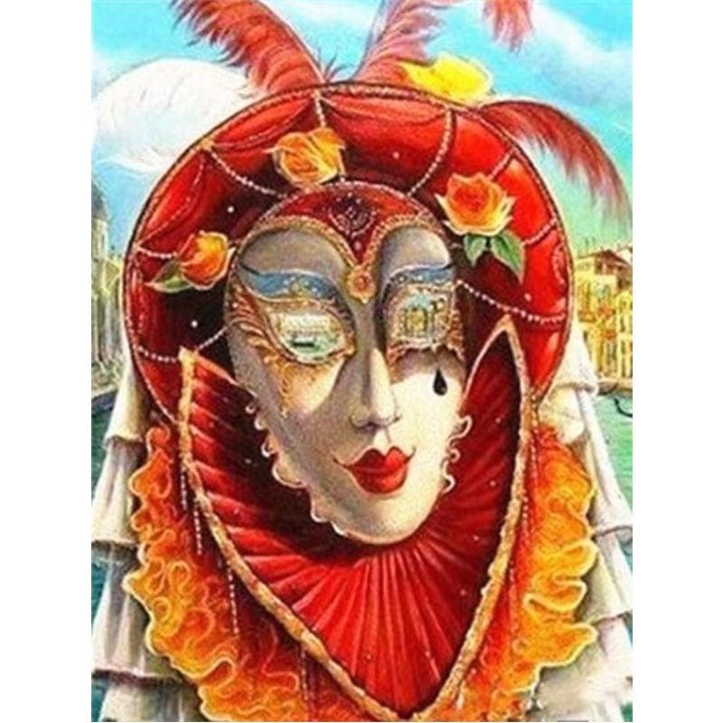 5D Diamond Painting Mask Art Scenery Full Round Diamond Embroidery Mosaic Home Decor 20X30CM dark grey
