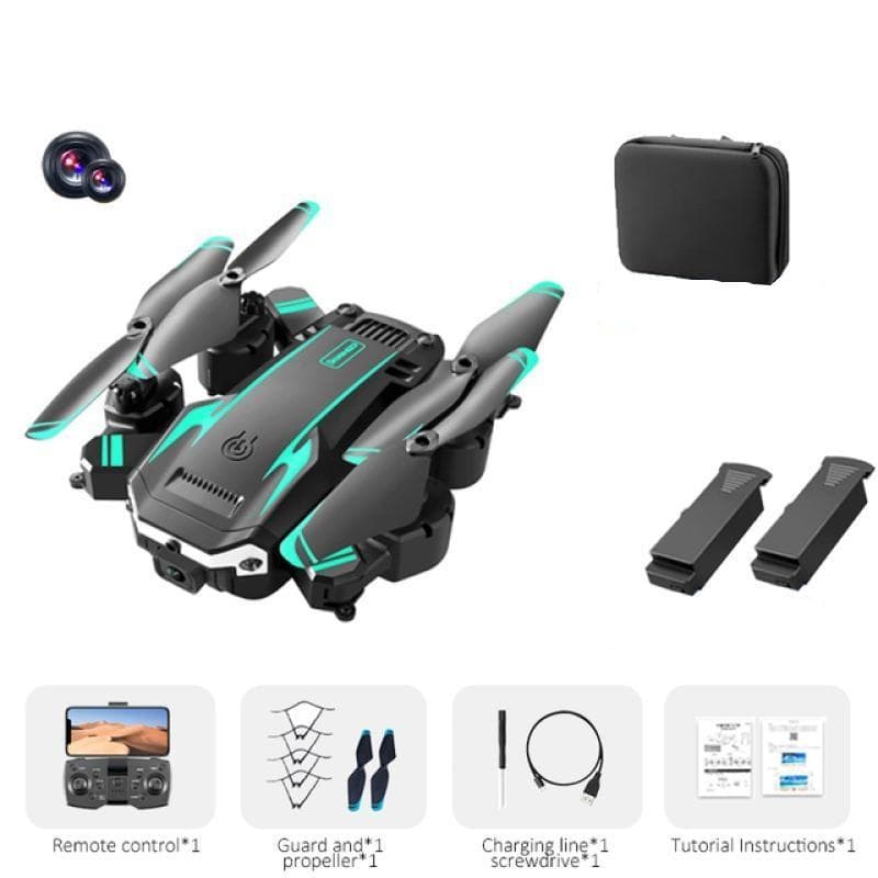 New S6 HD Drone Aerial Photography Obstacle Avoidance Quadcopter Helicopter Remote Control Drone Toy Remote Control Aircraft for Children 2 battery green
