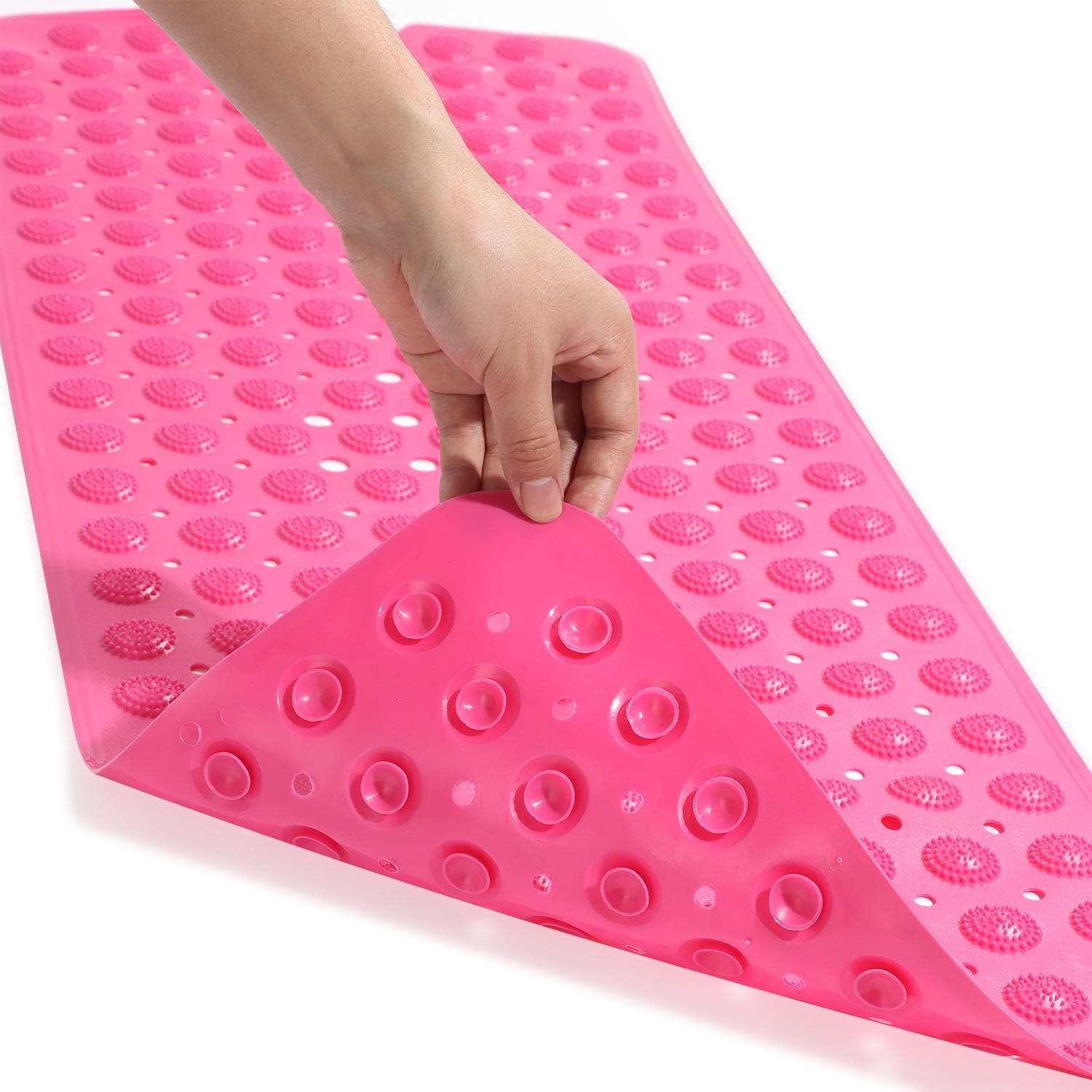 Home Anti Slip Shower Floor Bath Mat Bathroom Mat Suction Cup Massage Point