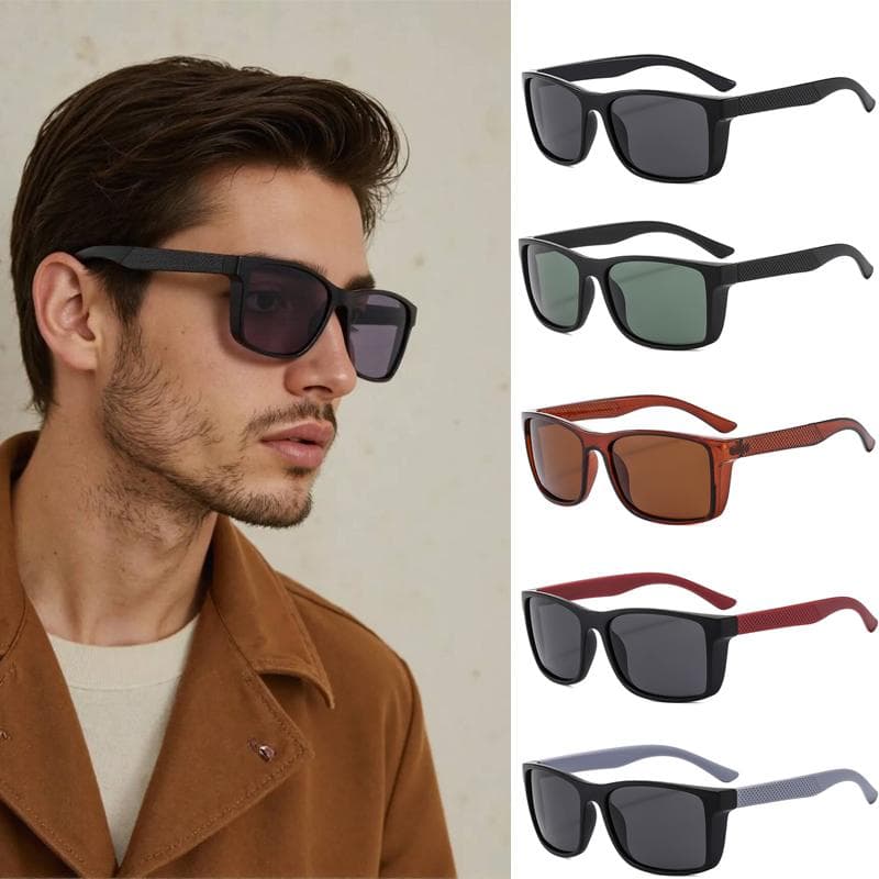 5 Piece Classic Square Sunglasses Men Women UV400 Protection High Quality Rectangle Driving Eyewear Outdoor Sun Glasses show as picture
