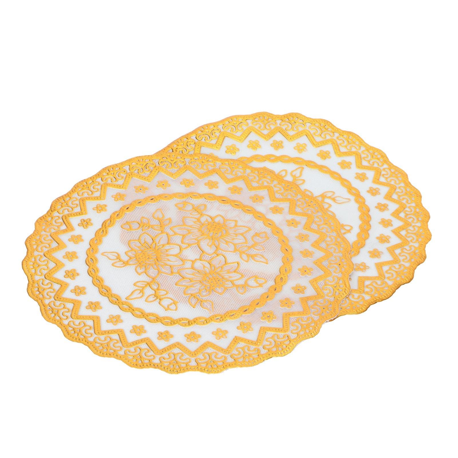 2PCS 20x20cm Table Mats Gold Placemats Coffee Cup Mat Coaster for Wedding Party SuppliesType 02