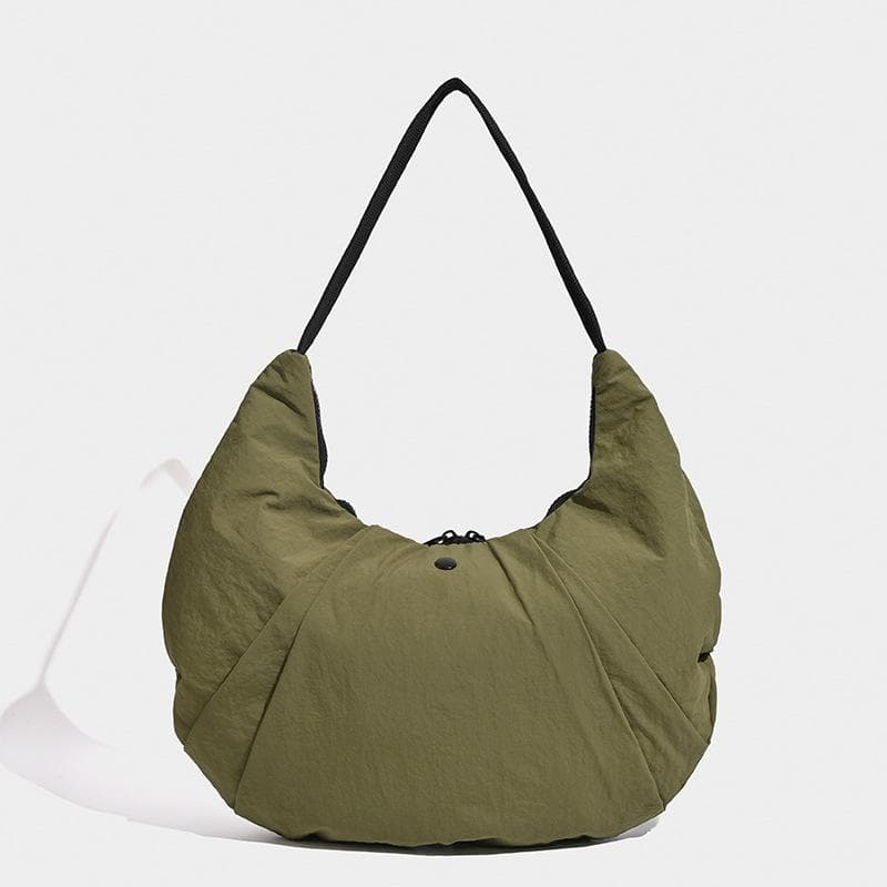 Versatile Horn Nylon Yoga Bag, Fitness Bag, Lightweight Large-capacity Bag, Dumpling Bag, Trendy Crescent-shaped Bag