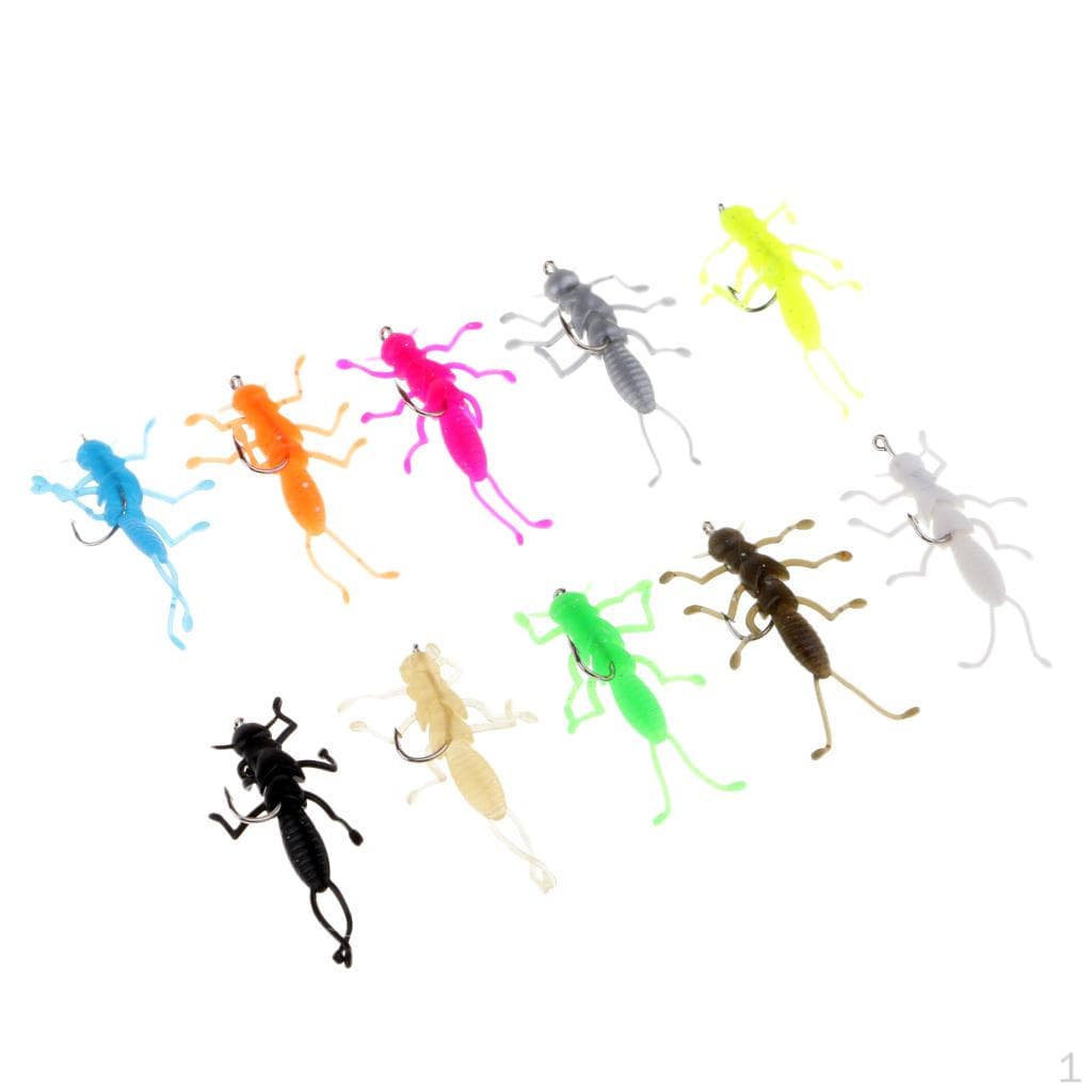 10pcs Artificial Stonefly Nymph Rubber Fishing Accessories Model with Legs