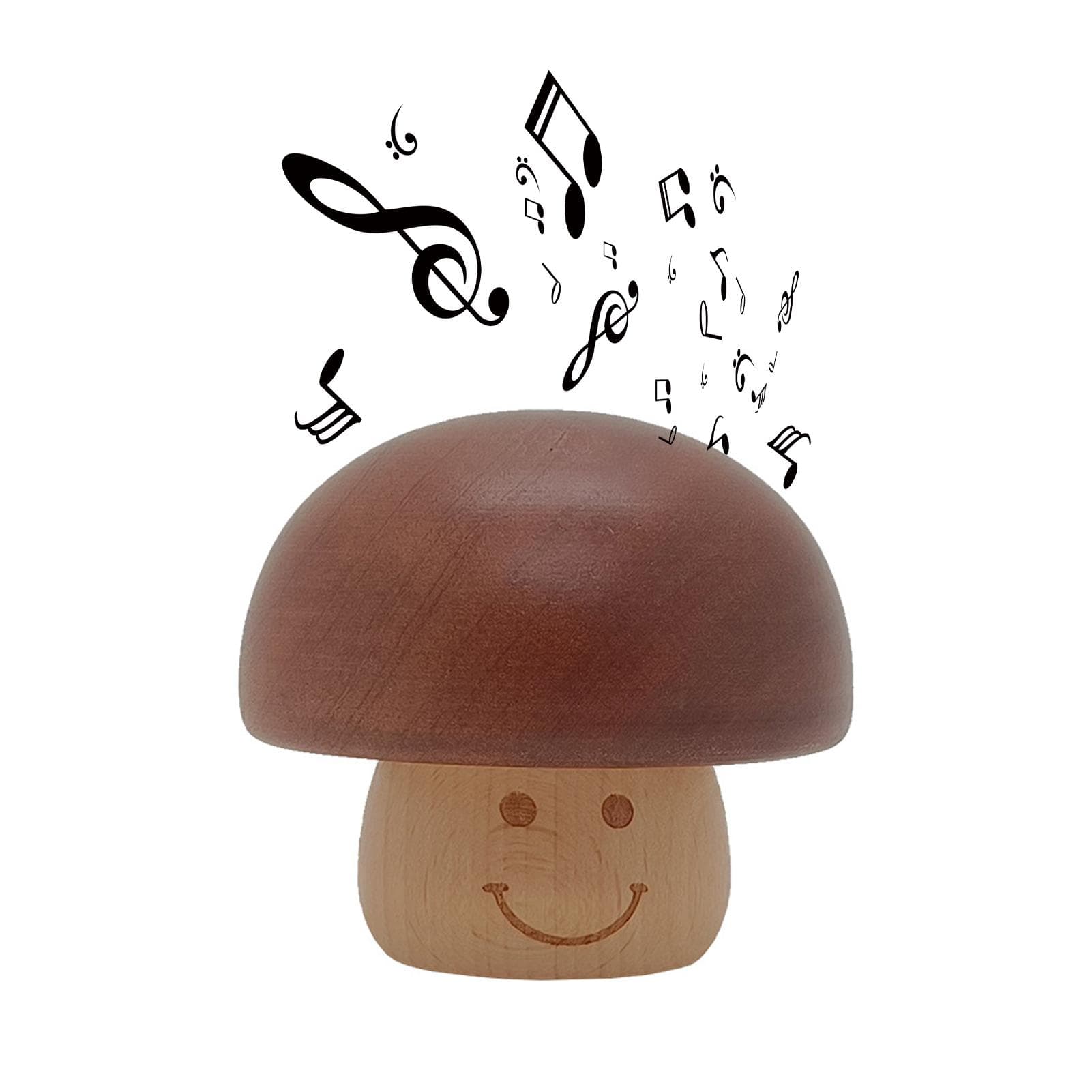 Music Box Wooden Mushroom Shape Music Box Cute Creative Decorations Birthday Valentine Day brown
