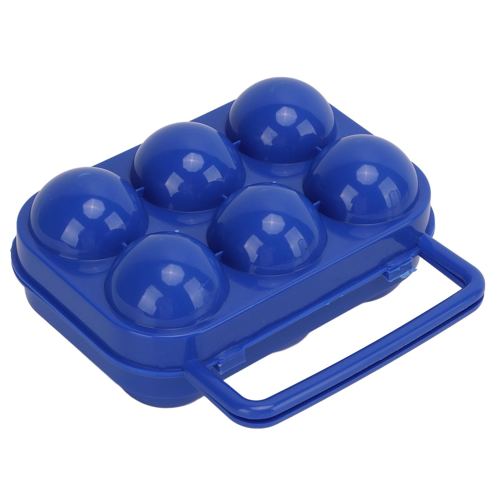 Portable Eggs Storage Carrier Case ABS 6 Grid Egg Box for Outdoor Indoor Egg StorageBlue