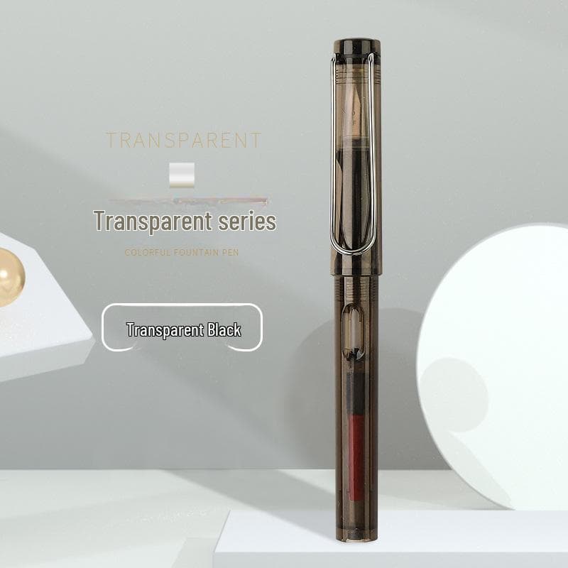 Colorful Student Fountain Pen with Replaceable Ink Capsule for Calligraphy and Correct Writing Posture +30 Black Ink Cartridges