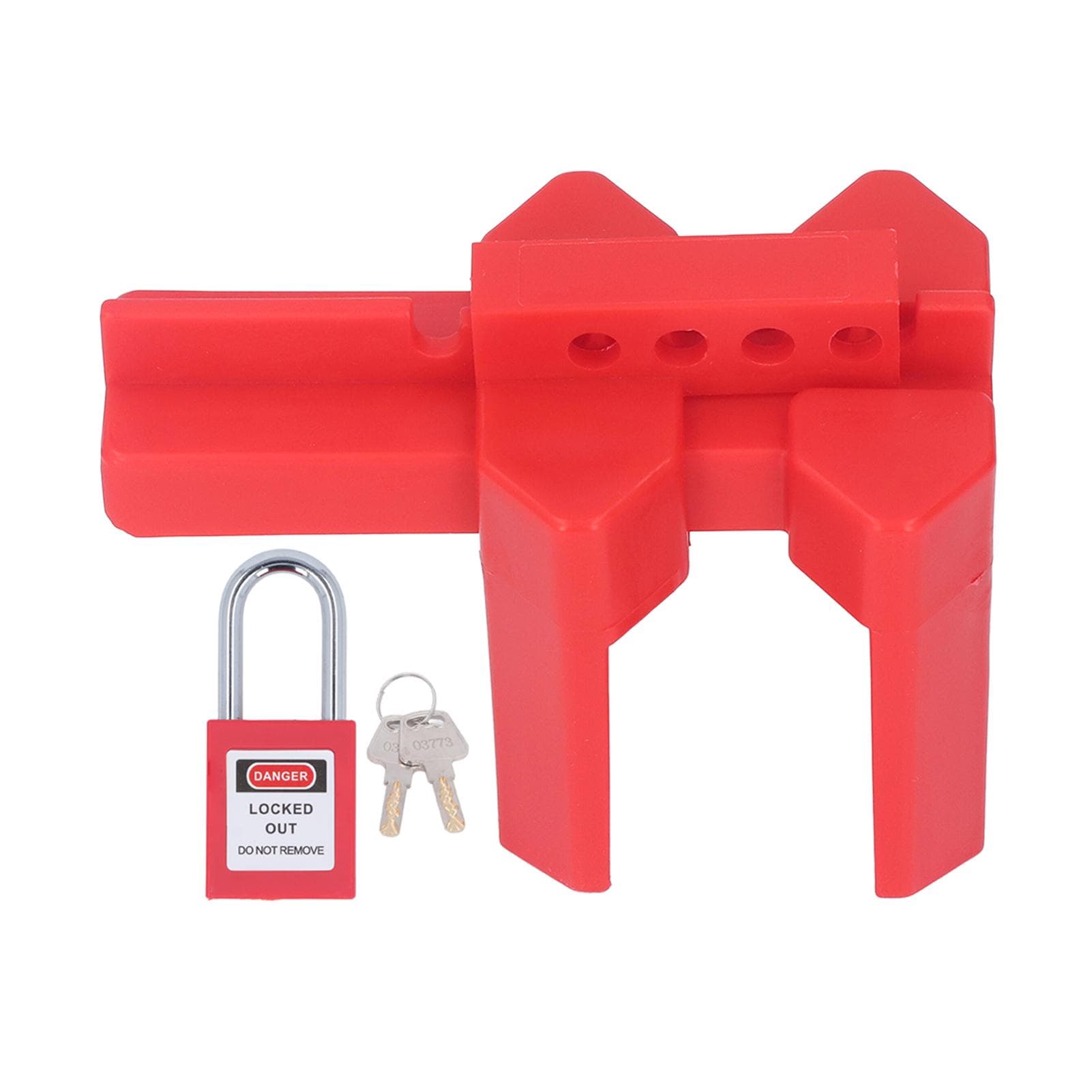 Width Adjustable Ball Valve Lock 38mm Safety Lock Set for Industrial Chemical Electrical
