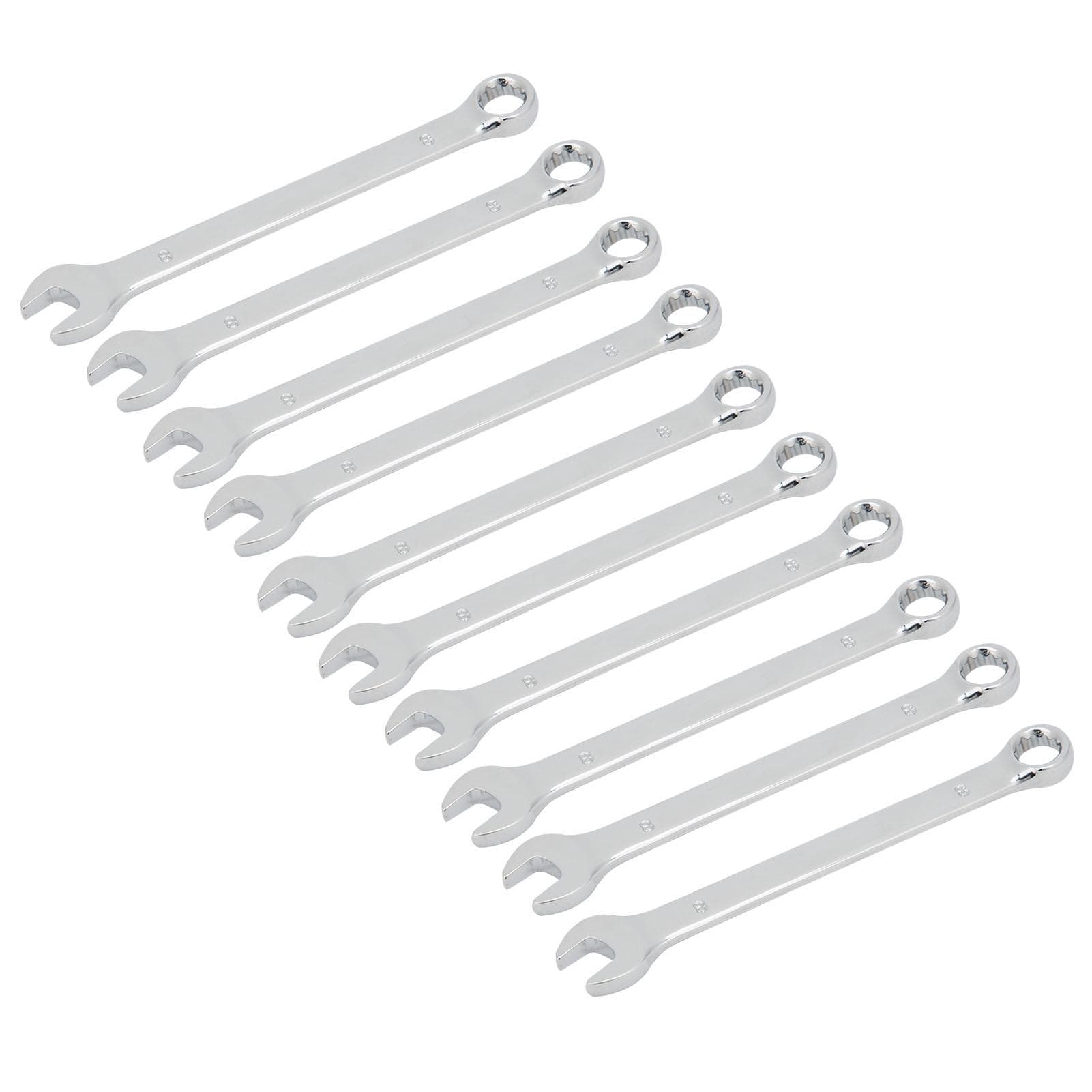 10pcs 8mm Ratcheting Wrench Set Chrome Tangsten Steel Spanner Car Repair Hand Tool