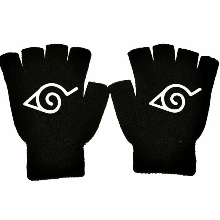 Naruto Sasuke Kakashi Anime Online Game Peripheral Half-finger Gloves Cotton Warm Autumn and Winter Students Yumi