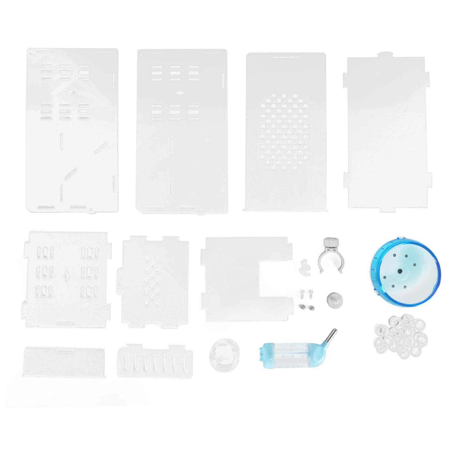 Clear Hamster Cage Acrylic with Silent Exercise Wheel Small Animal Cage for Little Hamster