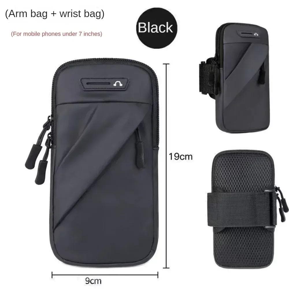 Universal Armband Sports Phone Case for Running Arm Holder Sports Phone Bag Hand Fits Most Phone Models Up To 6.5 Inches black