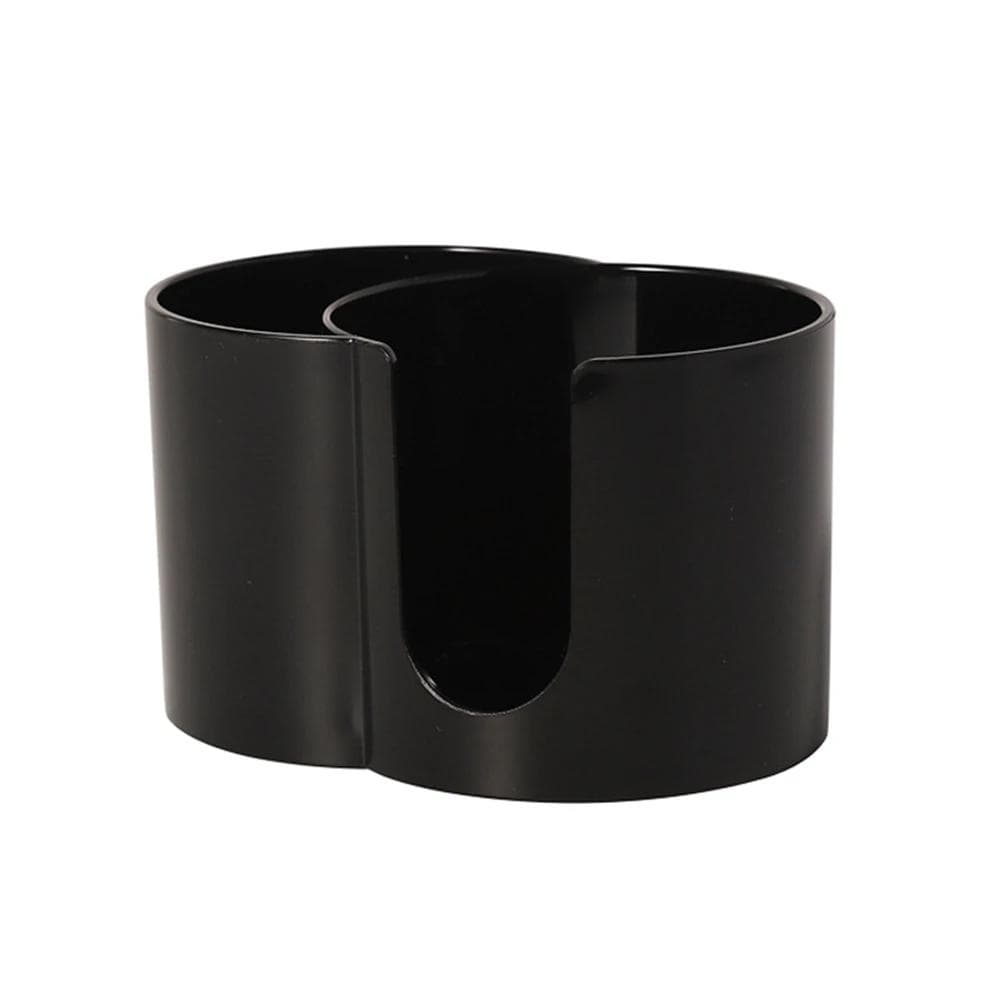 Acrylic Storage Box Bathroom Jar Makeup Organizer Cotton Round Pad Holder Cotton Swab Box Qtip Holder Dispenser Organizer Jar black