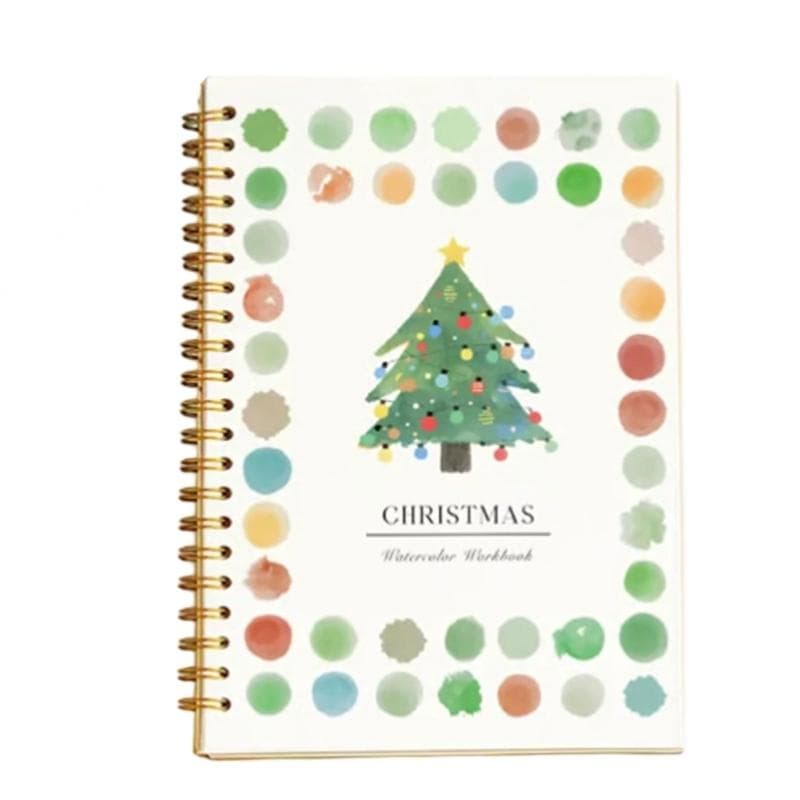 2Pcs Travel Watercolour Workbook 100 Pages Beginner Watercolour Paper Pad with 12 Color Watercolor Paint and Brush 08