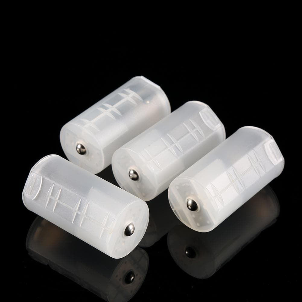 4pcs 2 AA to D Size Battery Adaptor Holder Adapter Switcher Case Box Converter