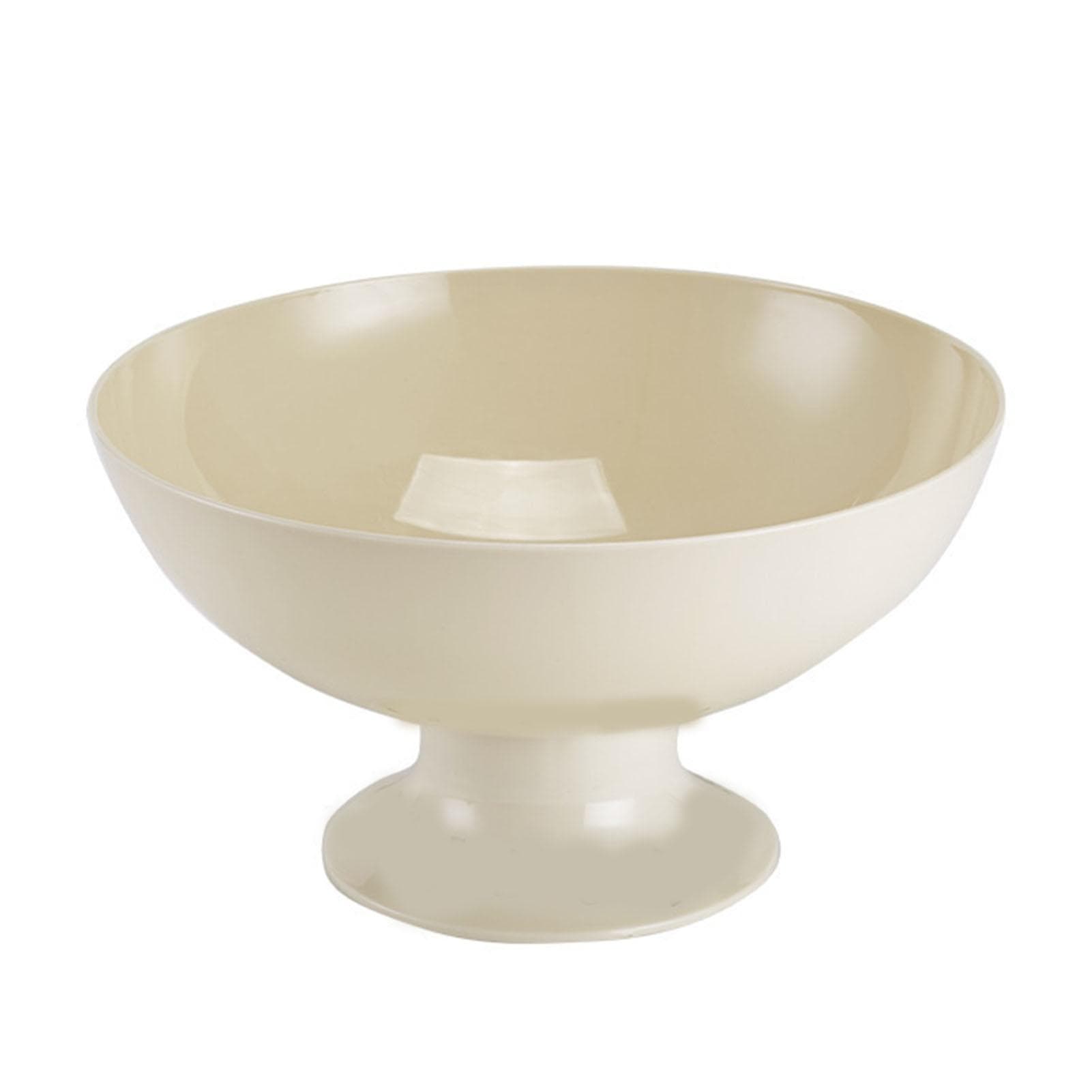 Fruit Bowl Versatile Drainage Holes Elegant Look Fruit Decorative Fruit Holder Bowl for Living Room Cream White