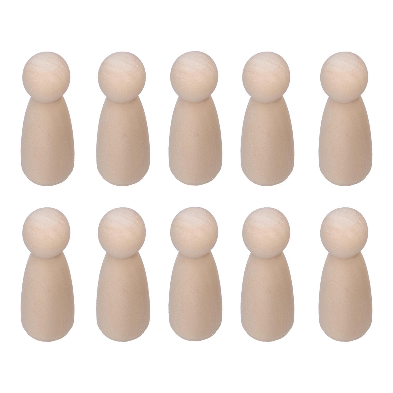 10pcs Wooden Peg Figures Children s Painted Graffiti Wood Dolls for Kids DIY Art Craft