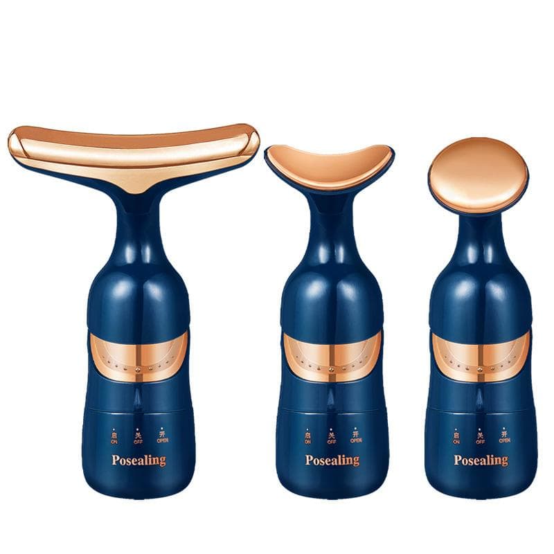 Facial Four-dimensional Multi-function Lifting and Firming Massage Introducer Household Facial One-body Beauty Instrument Skin Care Products Dark blue