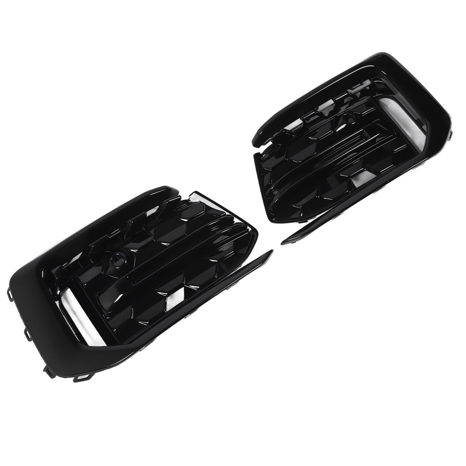 Fog Light Grille Set Left Right Glossy Black Impact Resistant Stylish for A6 C8 PA Sport 2022