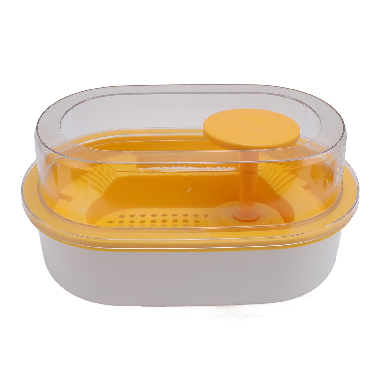 Turtle Tank with Drainage Filtration Safe Easy to Observe Aquarium Tank for Crabs Fishes Amphibians yellow